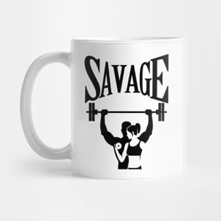 Savage Gym Lovers Fitness Quote Mug